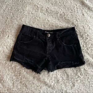 Free People Black Jeans Shorts